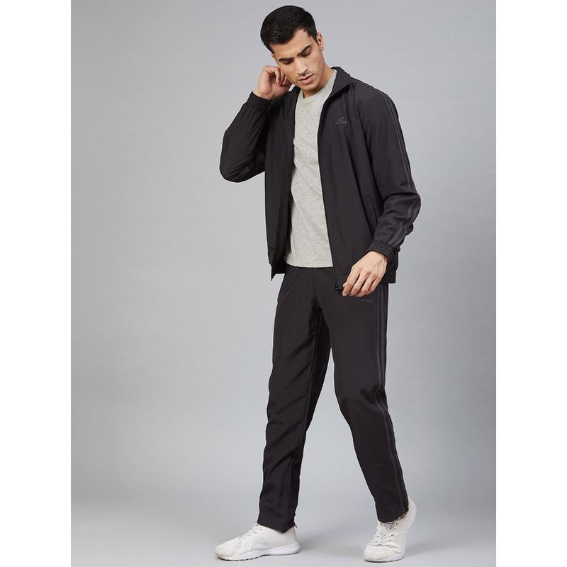 Alcis Men Black Solid Tracksuit (XL)