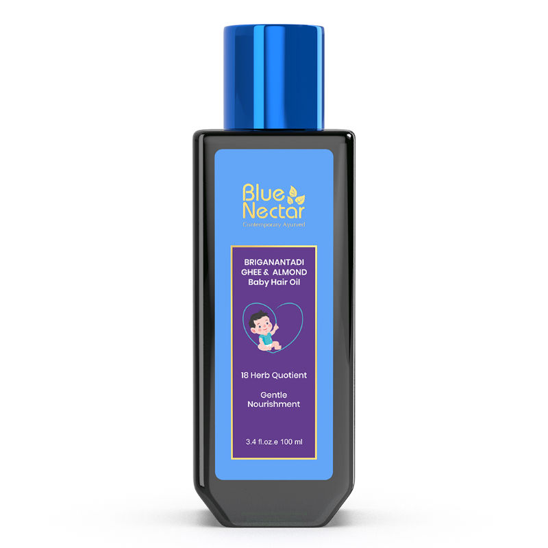 Blue Nectar Baby Hair Oil With Organic Ghee & Almond Oil