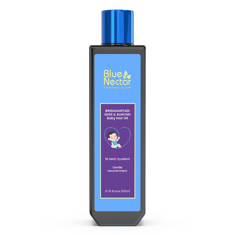 Blue Nectar Baby Hair Oil With Organic Ghee & Almond Oil