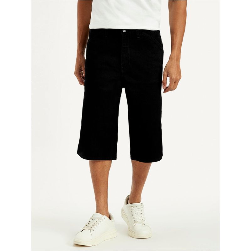 Levi's Men's 568 Black Loose Fit Shorts (32)