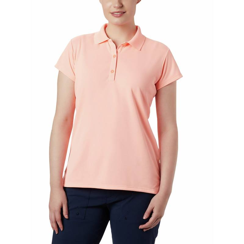 Columbia Womens Peach Omni-Wick Innisfree Short Sleeve Polo Tshirt (S)