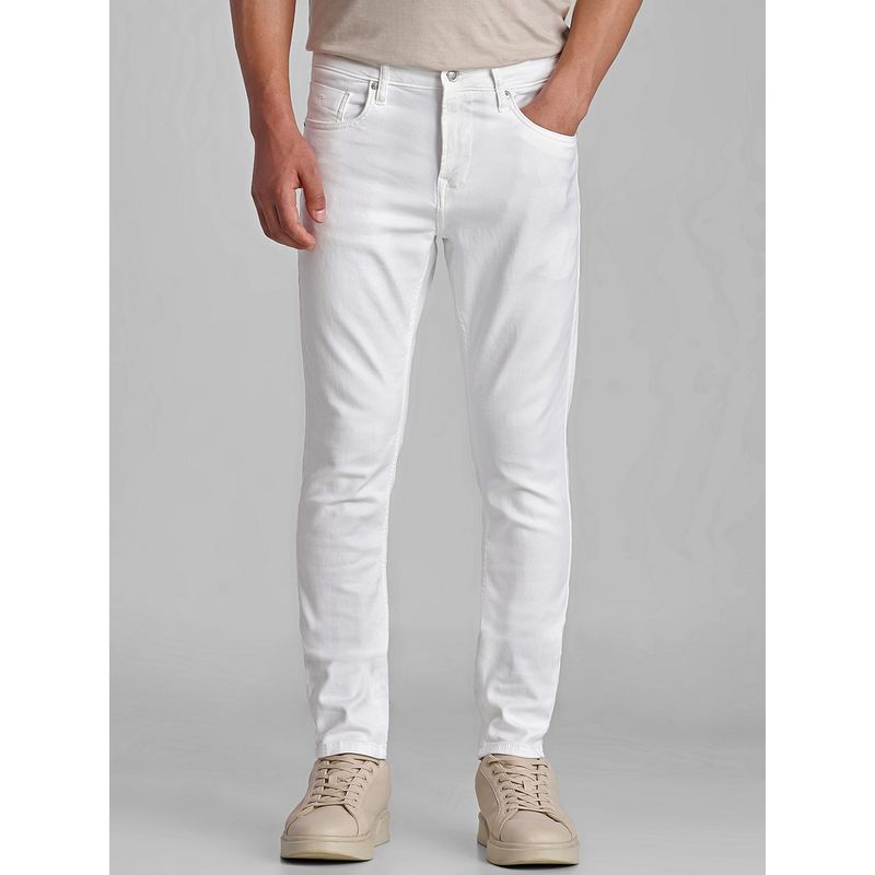Mufti Snow White Solid Jeans (34)