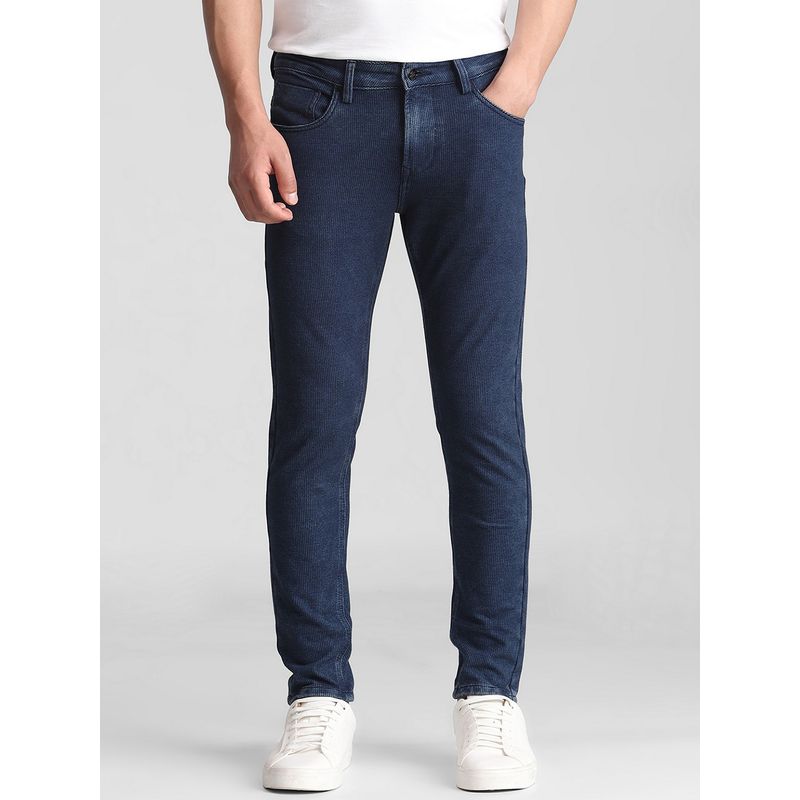 Mufti Deep Indigo Blue Solid Jeans (28)