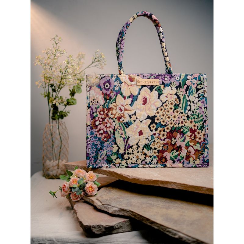 Buy NR BY NIDHI RATHI Floral Printed Structured Handheld Bag Online