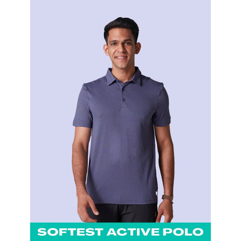 GLOOT Mens Active Lite Polo Anti-Odour T-Shirt GLA007 Indigo (XL)