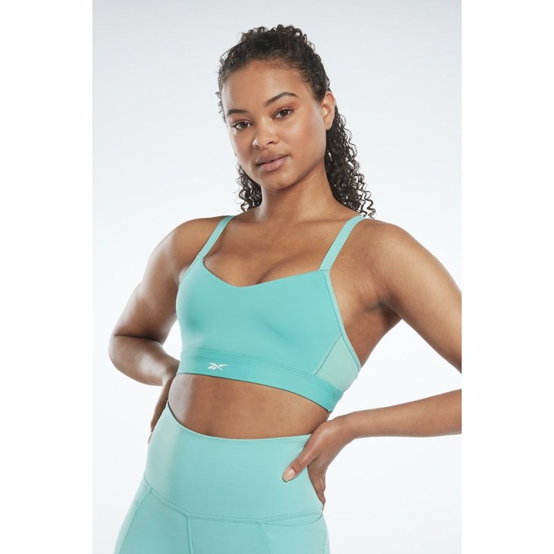 Reebok Womens Rbk Fitness S Lux Strappy Sports Bra (M)