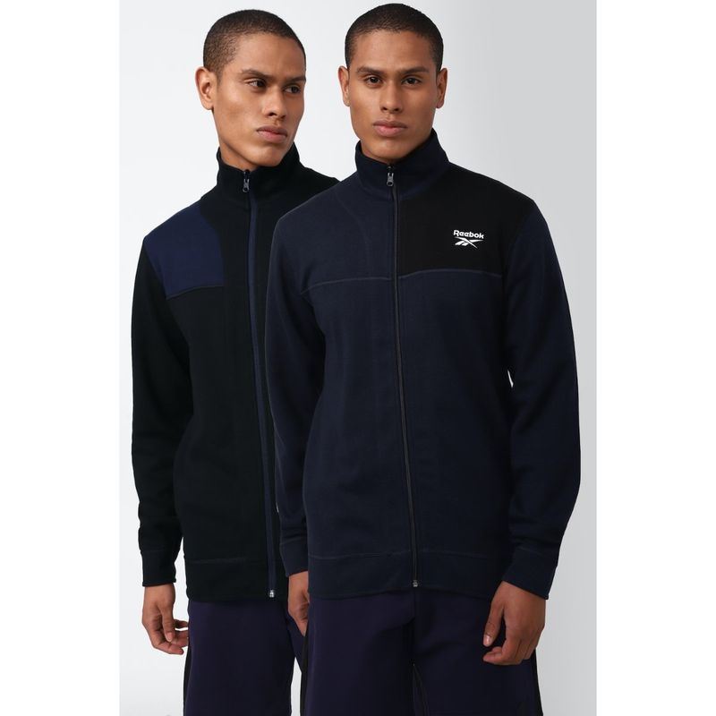 Reebok Men's Reversible Cord Sherpa-Fleece Vest Blue Size X-Large main image 1