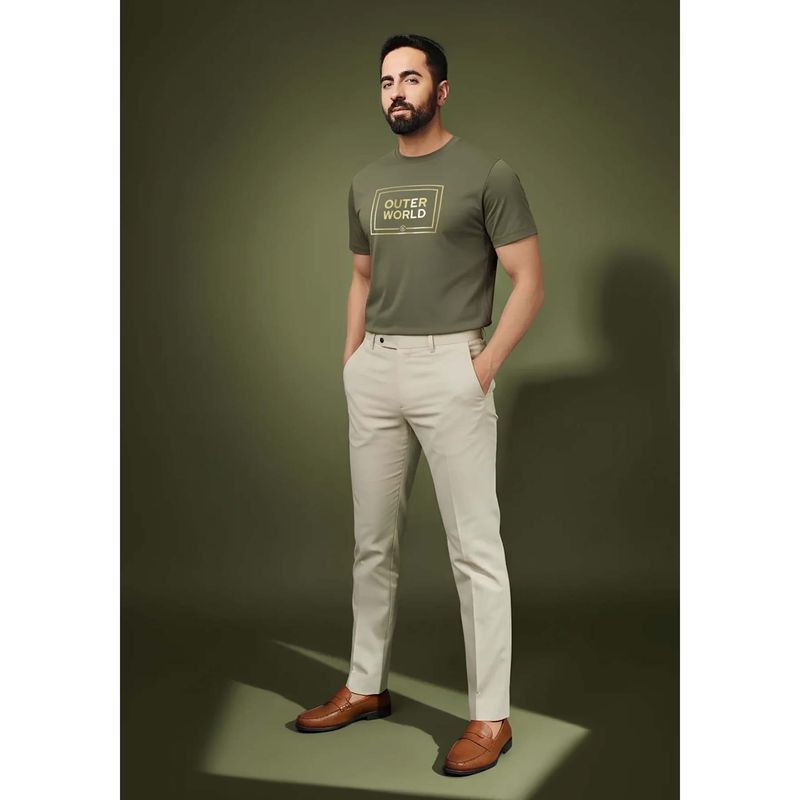 OUTERWORLD Olive Mirage Men Luxury T-Shirt (S)