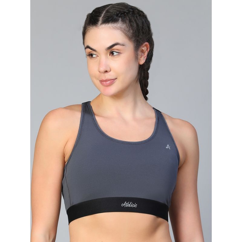 Athlisis Women Solid Medium Coverage Bra (M)