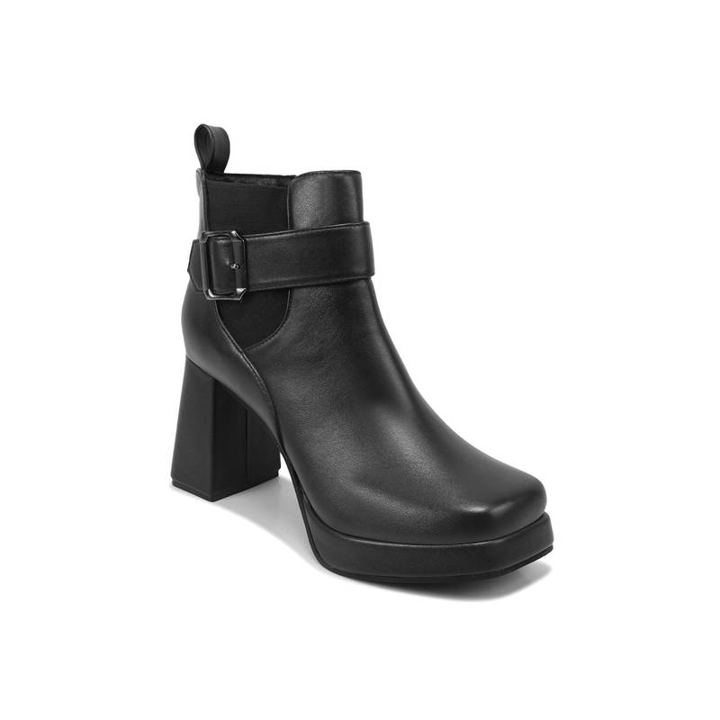 SHUZ TOUCH Women Black Block Heels Boots (EURO 37)