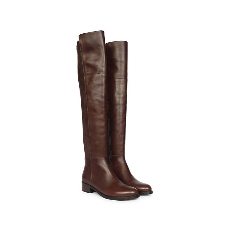 Saint G Women Brown Leather High Boots (EURO 36)