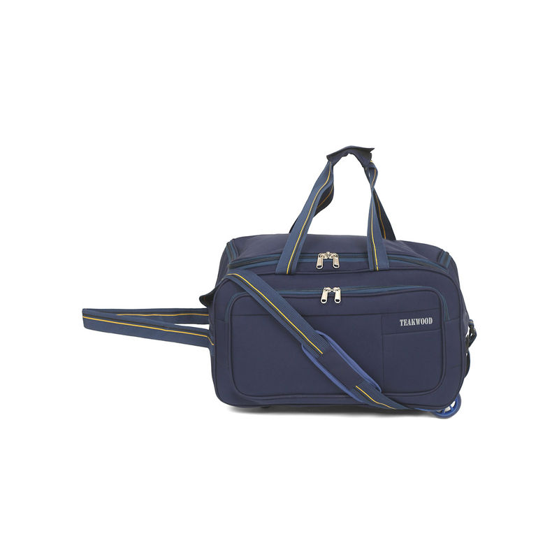 Teakwood Blue Solid Soft Sided Cabin Duffle Bag (S)