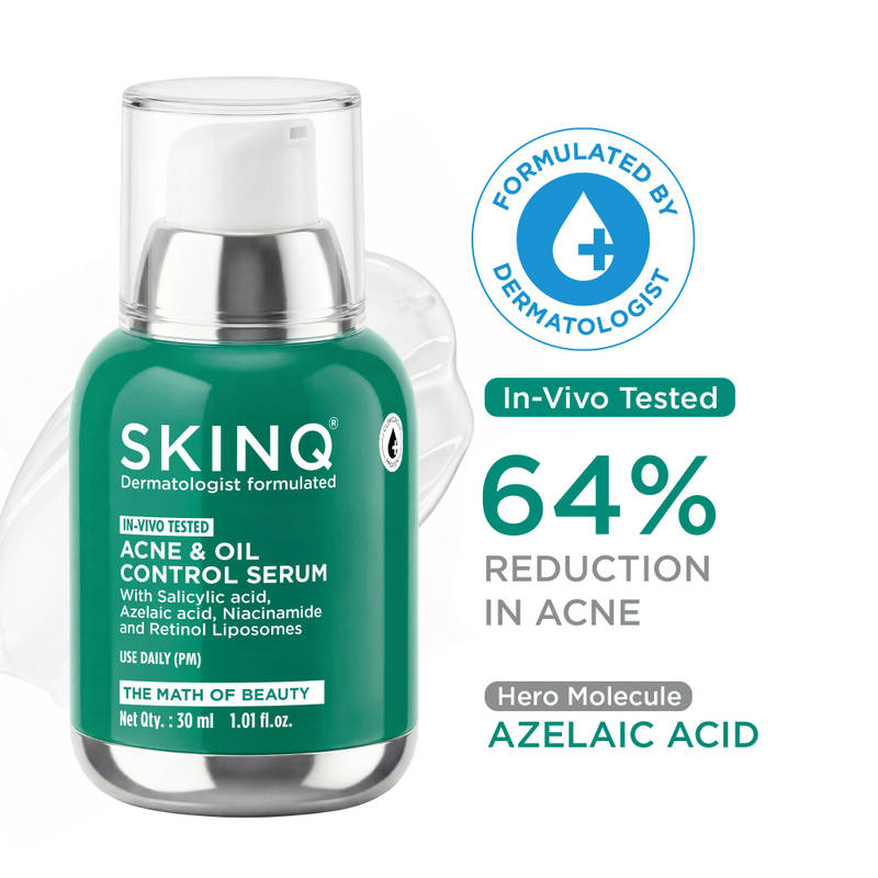 SKINQ Salicylic Acid Face Serum for Acne & Open Pores, Fades Acne Marks, Reduces Redness