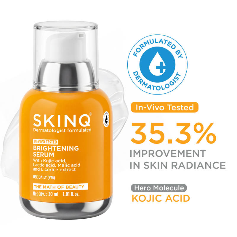 SKINQ Detan Brightening Face Serum for Pigmentation & Dark Spots, Repairs Sun-Damaged Skin