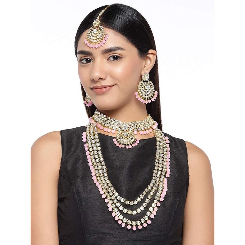 Royal Red & Green Kundan Pearl Choker and Earrings Set Perfect for Brides & Festivals