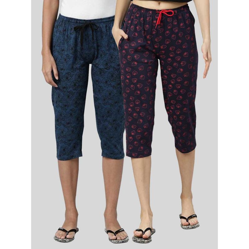 printed cotton capris