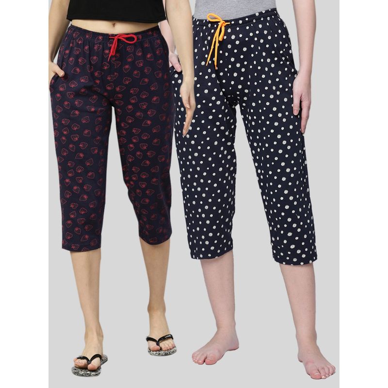 printed cotton capris