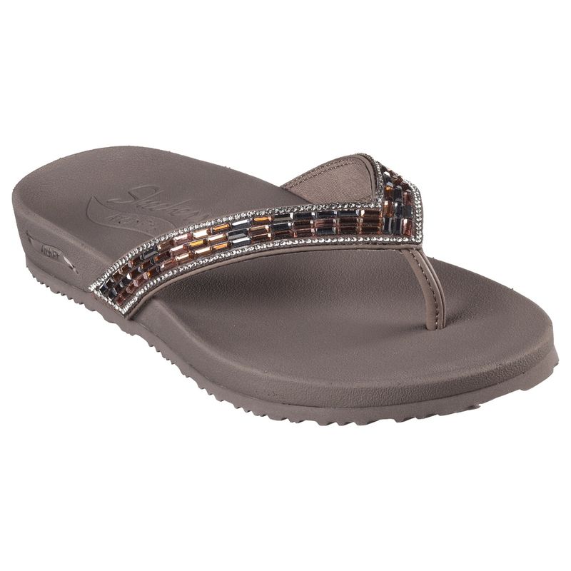 Buy SKECHERS ARCH FIT MEDITATION Brown Flipflops Online