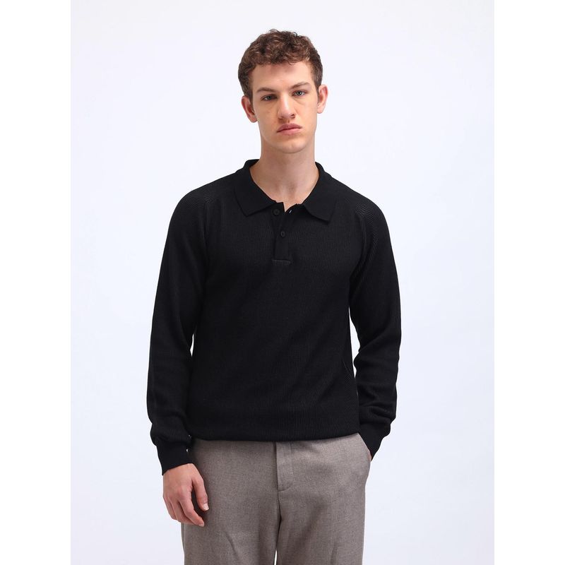 Flying Machine Textured Cotton Sweater (S)