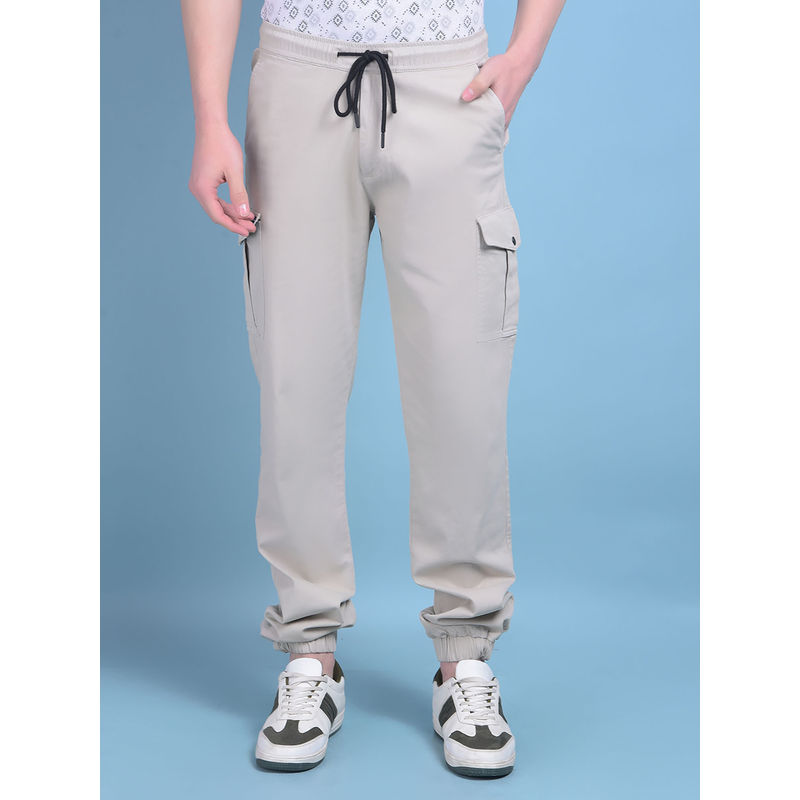 CRIMSOUNE CLUB Mens Beige Stretchable Jogger (30)