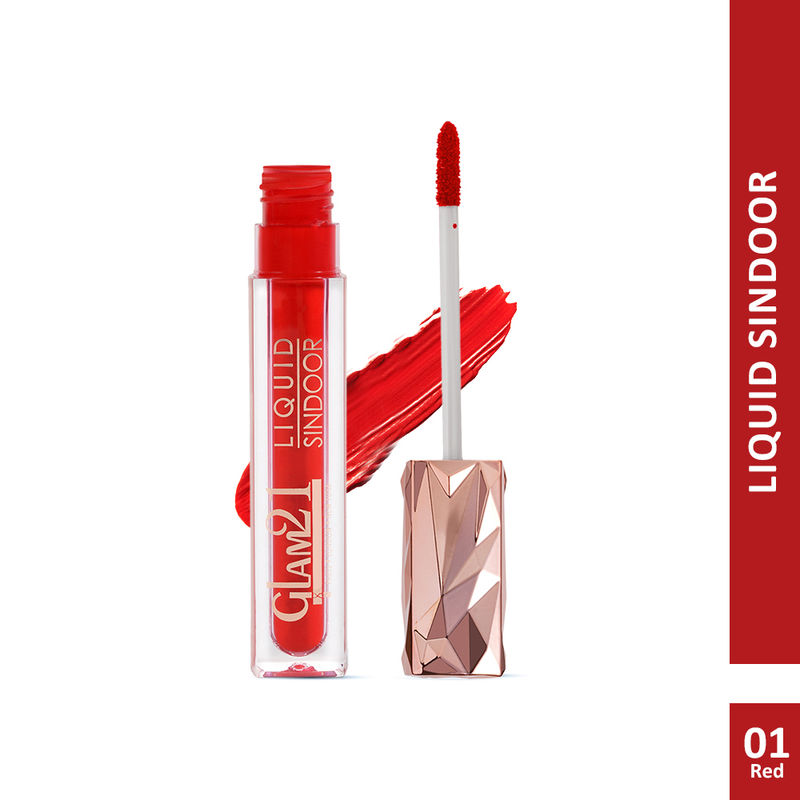 GLAM21 Liquid Sindoor Sponge Tip Applicator Smudge - Red 01