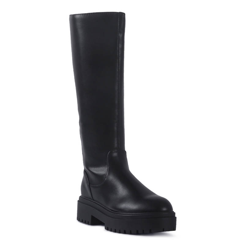London Rag Solid Black Casual Boots (EURO 39)