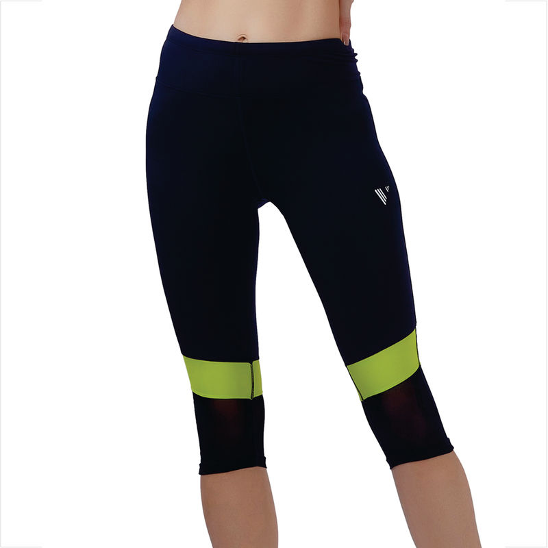 Veloz Women's Multisport Wear - Sports Legging 3/4Th Length V Flex - Blue (L)
