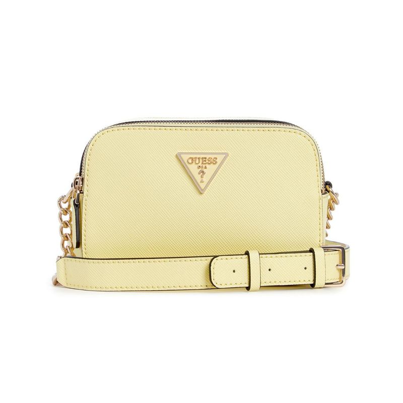 Buy Guess Women S Solid Yellow Polyurethane Noelle Camera Crossbody Bag Online