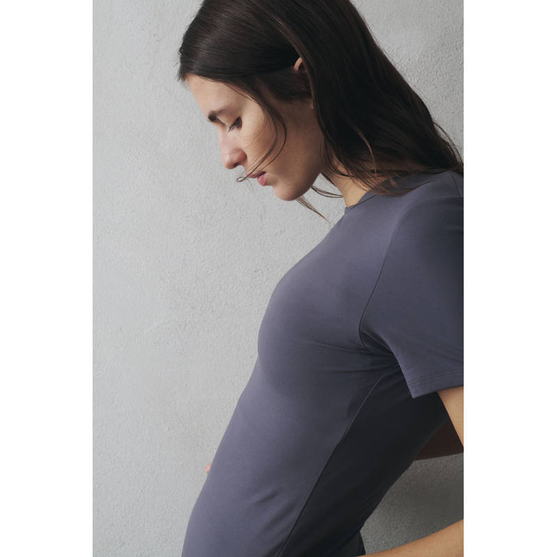 H&M MOVE Women Grey Sports T-Shirt With Softmove (XS)