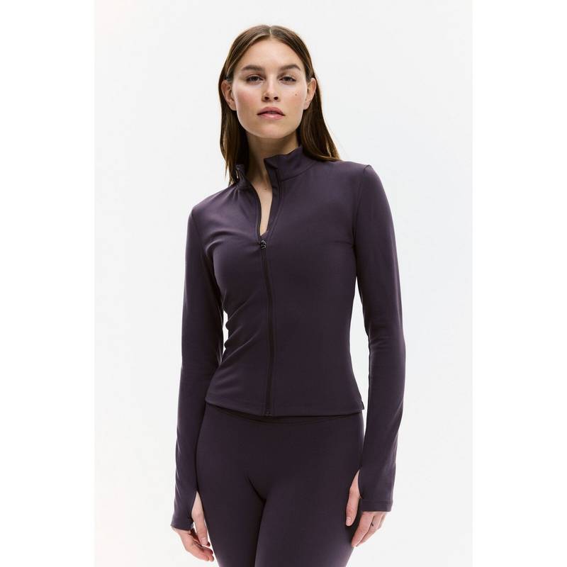 H&M MOVE Women Purple Zip-Through Sports Jacket With Soft move (S)