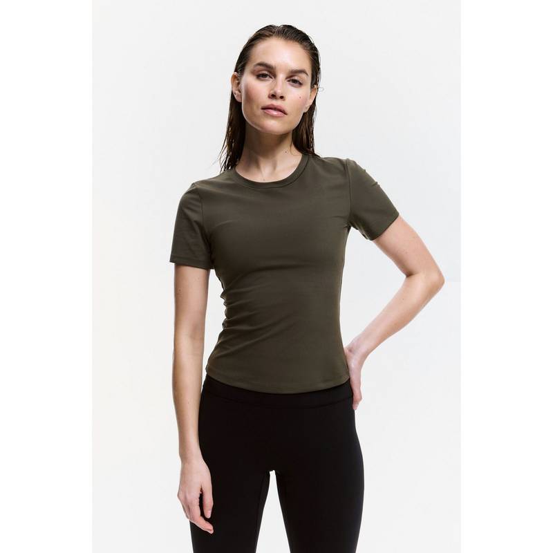 H&M MOVE Women Green Sports T-Shirt With Softmove (XS)