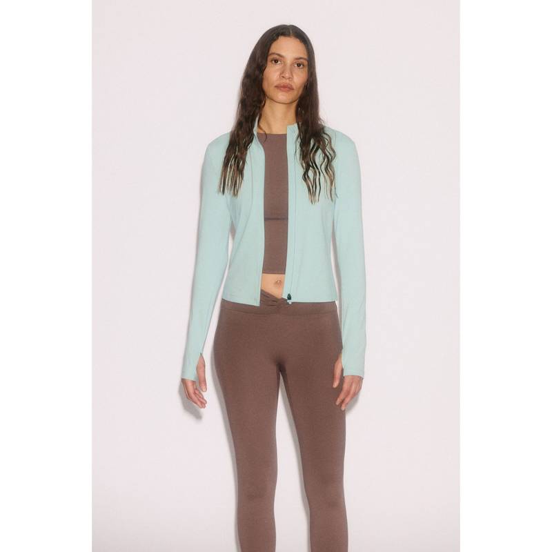 H&M MOVE Women Turquoise Zip-Through Sports Jacket With Softmove (XS)