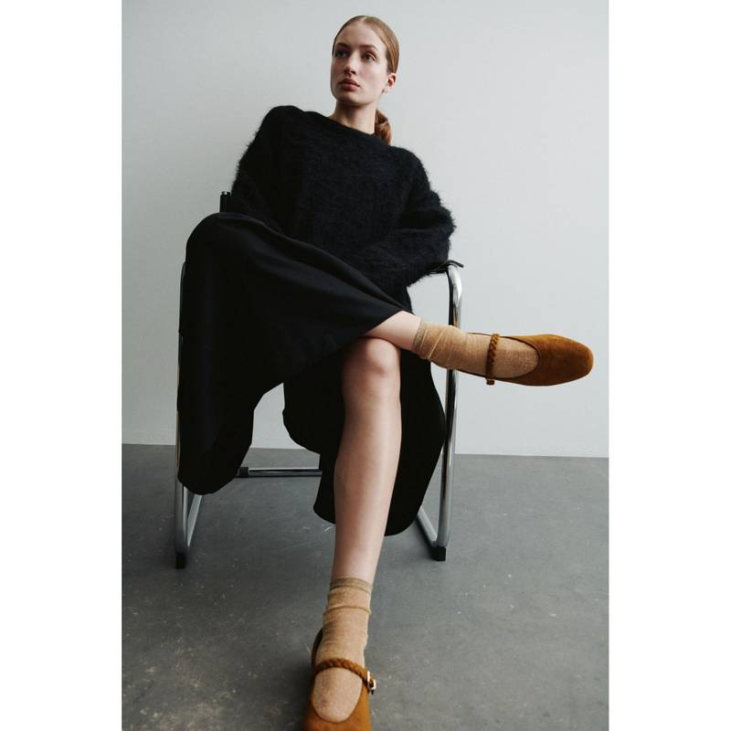 H&M Women Brown Mary Jane ballet flats (2) (UK 2)
