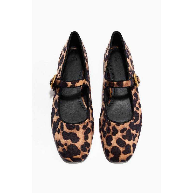 H&M Women Beige Mary Jane ballet flats (4) (UK 4)
