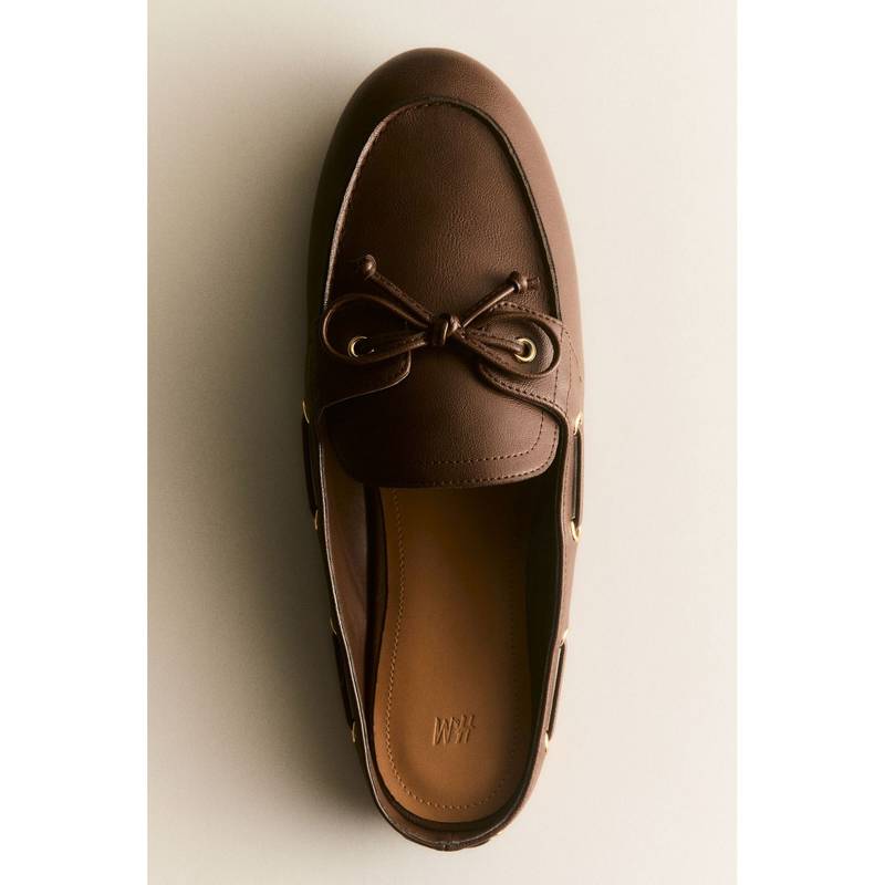 H&M Women Brown Loafer mules (2) (UK 2)