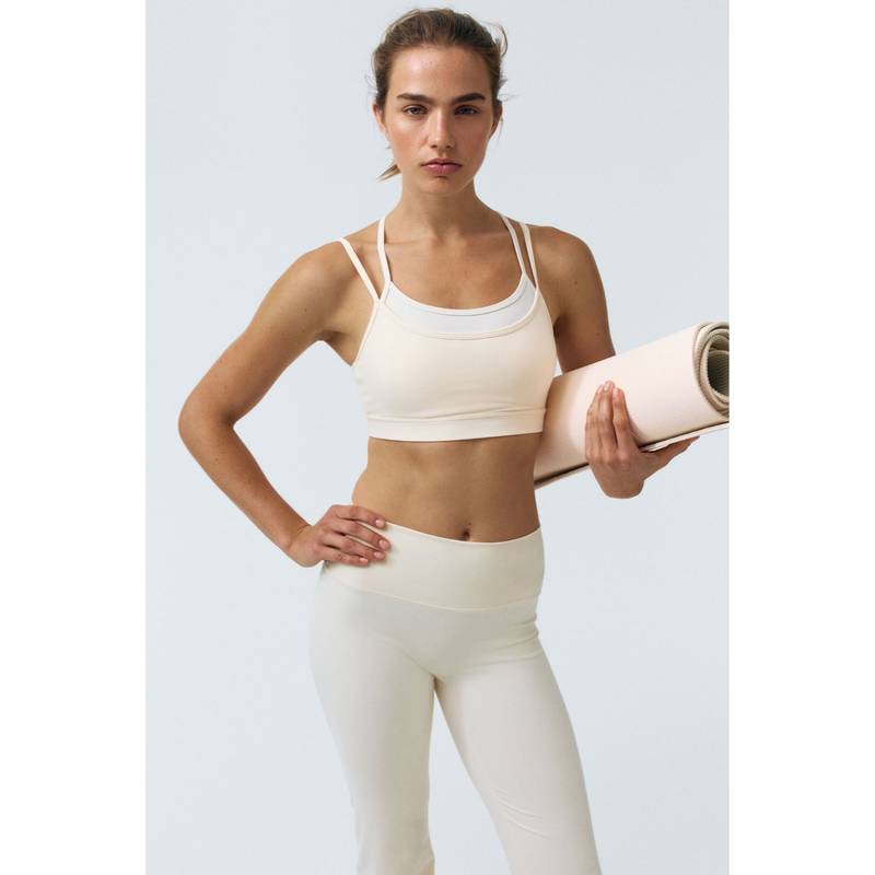 H&M MOVE Women Yellow Sports Bra With Softmove (XS)