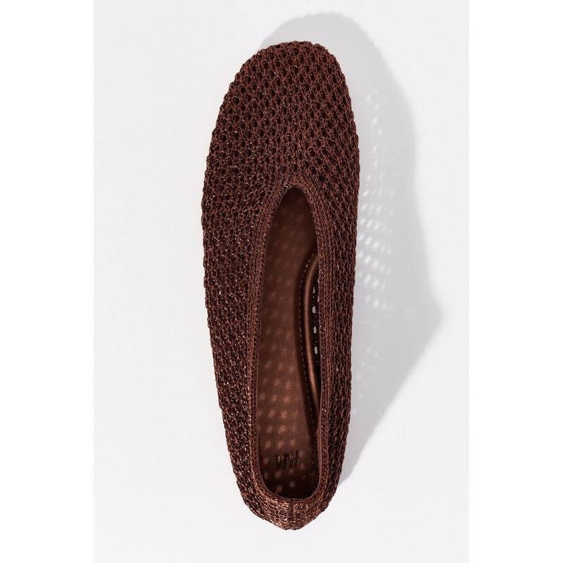 H&M Women Brown Braided Ballet Flats (2) (2)