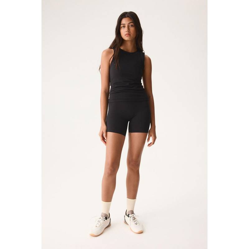 H&M Women Black High Waist Cycling Shorts With Sculptmove (XS) (XS)