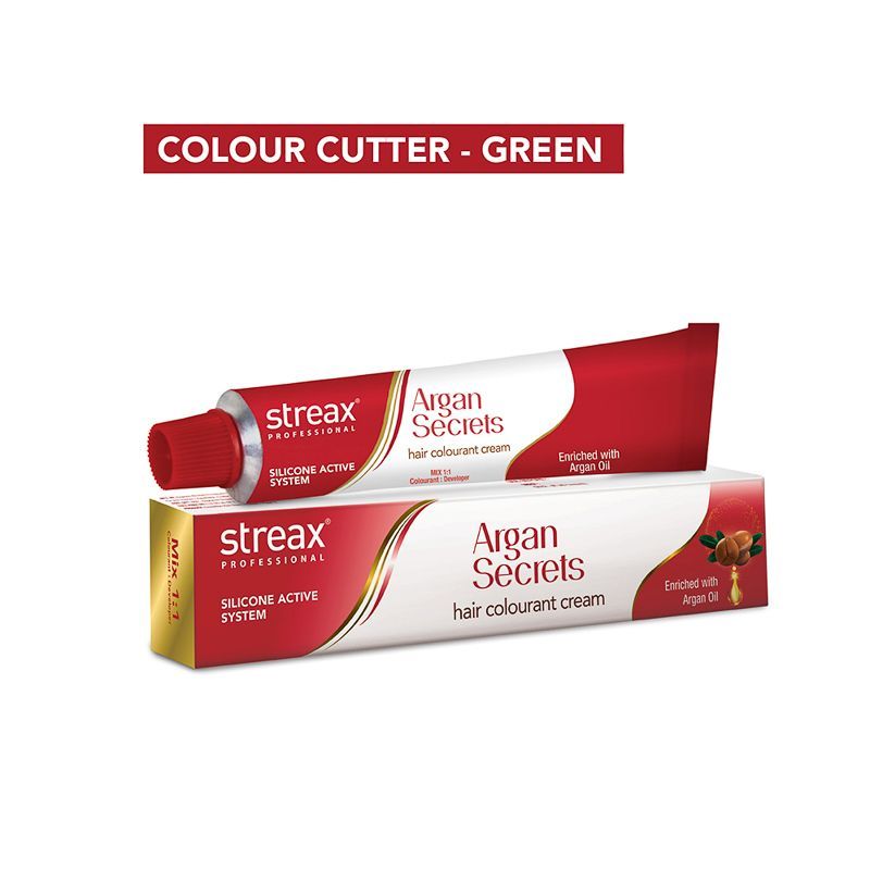 Streax Professional Argan Secrets Hair Colourant Cream - Green
