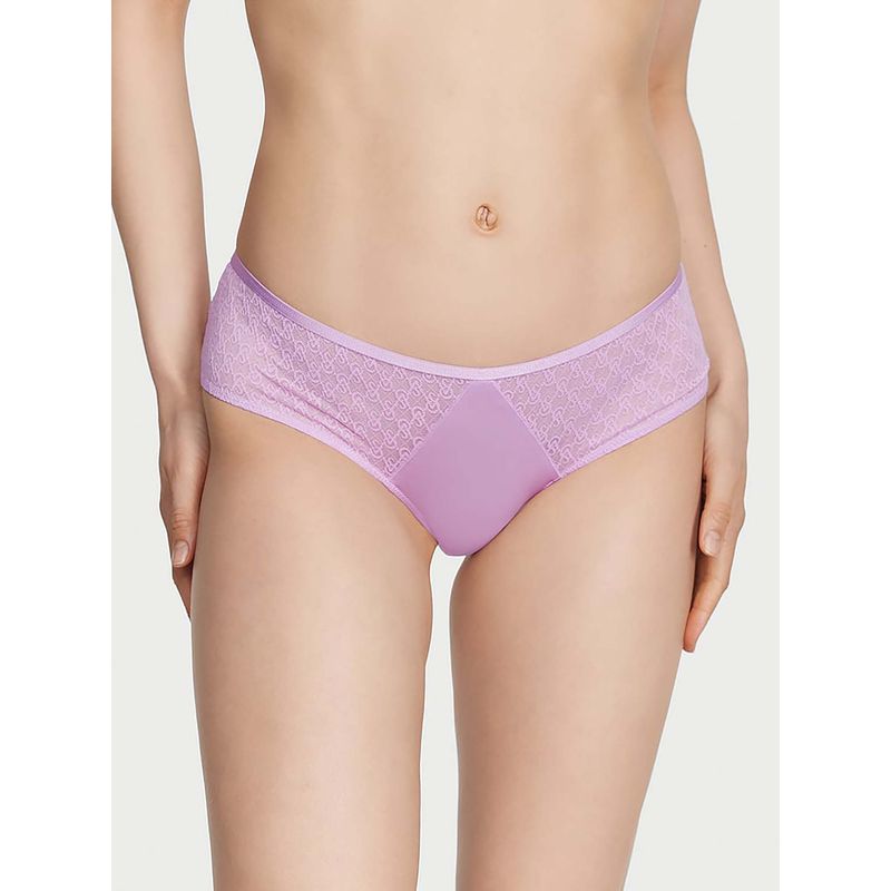 Victoria's Secret Purple Very Sexy Icon By Victoria's Secret Icon Lace Cheeky Panty (M)