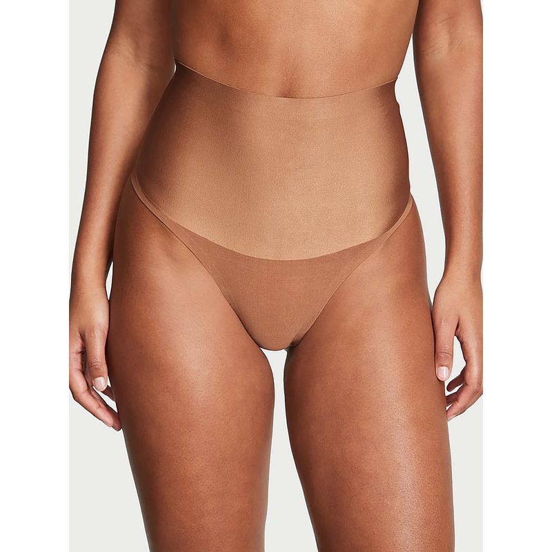 Victoria's Secret Brown Body By Victoria Smoothing Shimmer Thong Panty (S)