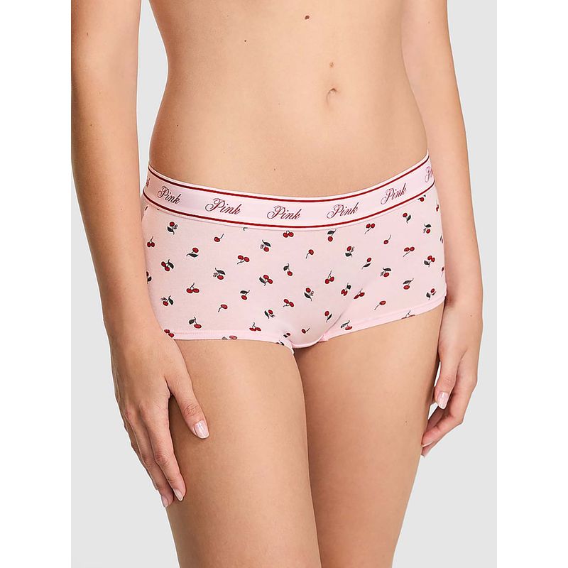 Victoria's Secret Off White Logo Cotton Boy Short Panty (XS)