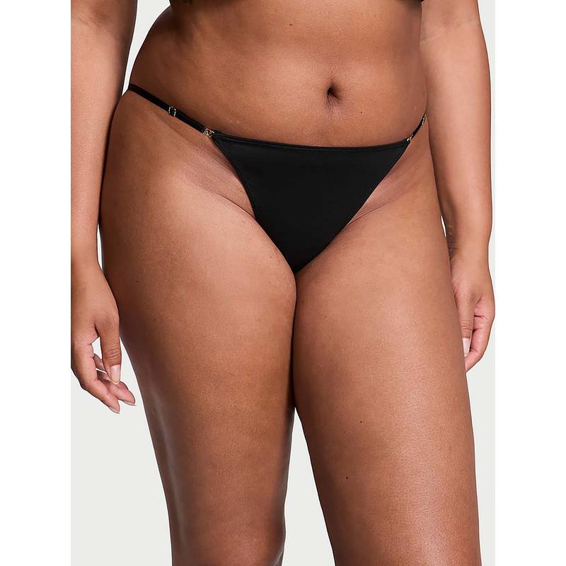 Victoria's Secret Black Love Cloud Smooth Adjustable String Bikini Panty (XL)