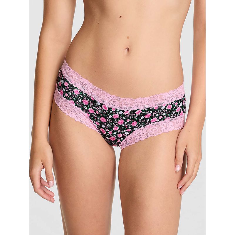 Victoria's Secret Pink Wink Lace-Trim Cheeky Panty (S)