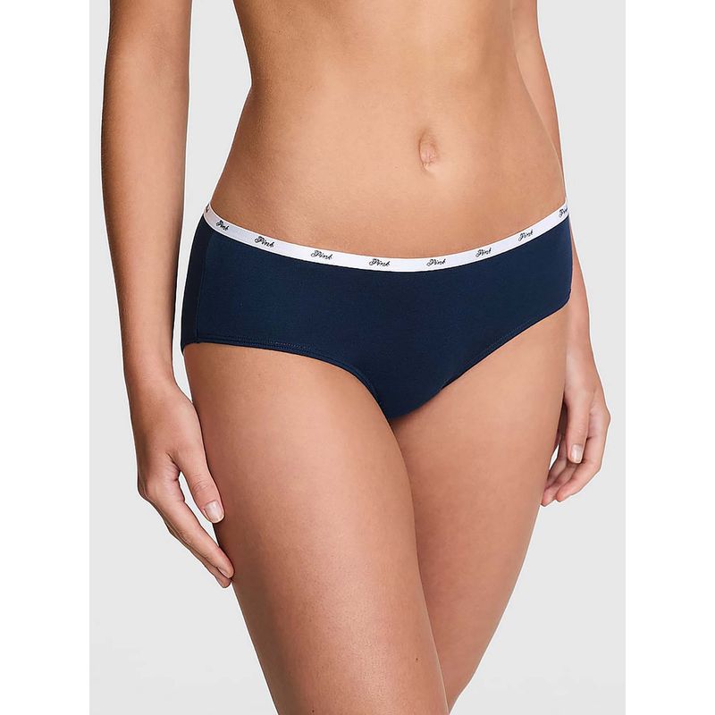 Victoria's Secret Blue Logo Cotton Hip Hugger Panty (S)