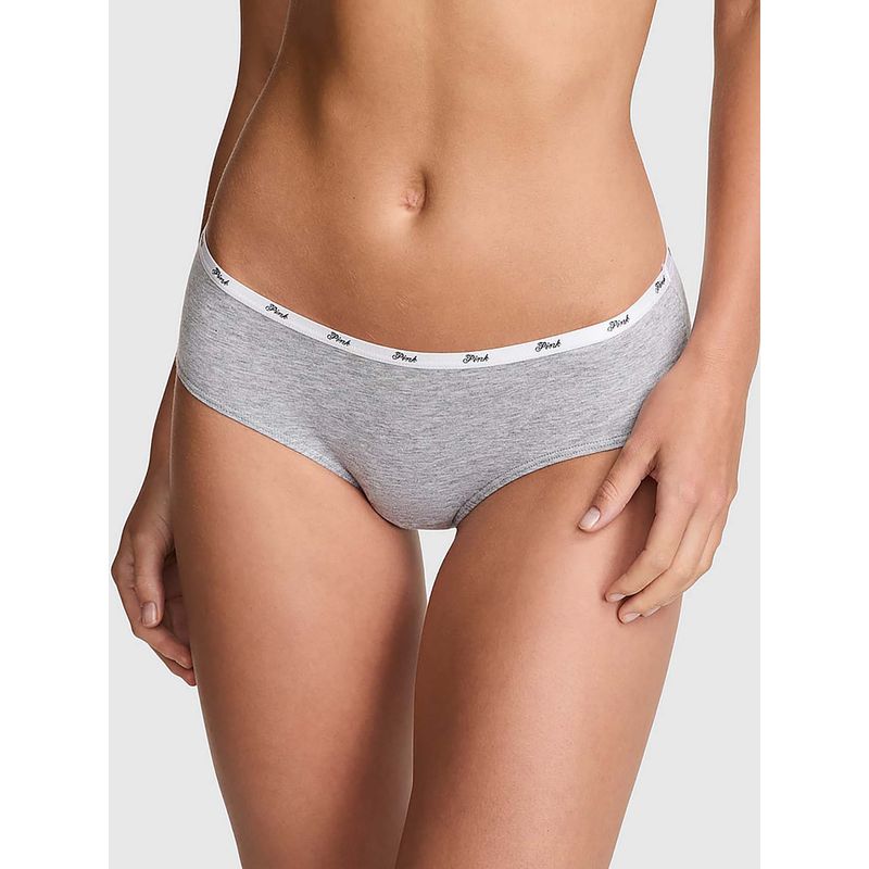 Victoria's Secret Grey Logo Cotton Hip Hugger Panty (XS)