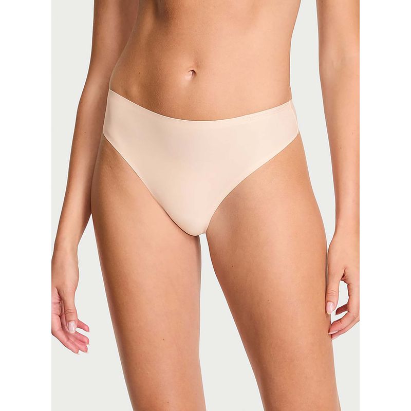 Victoria's Secret Beige Body By Victoria Flex Mid-Rise Thong Panty (XS)