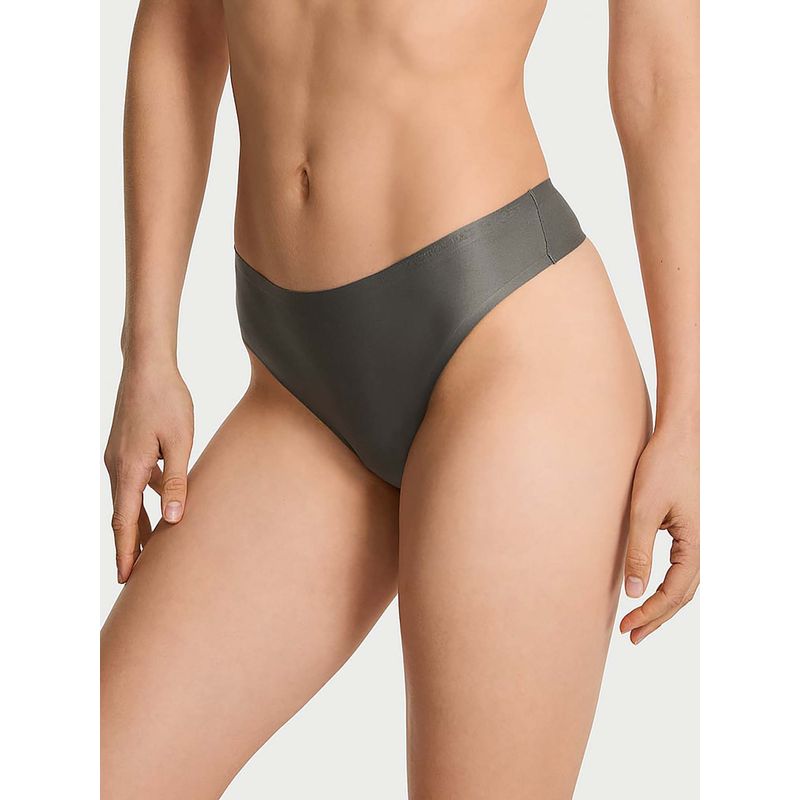Victoria's Secret Grey Body By Victoria Flex Mid-Rise Thong Panty (S)