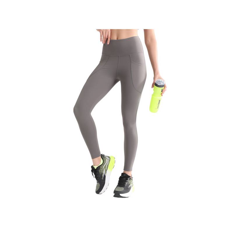 Nobero Women Grey High Rise Nylon Skinny Fit Leggings (XS)