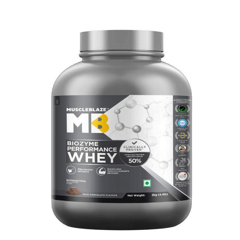 MuscleBlaze Biozyme Performance Whey Protein - Rich Chocolate